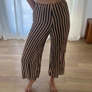 Novella Royale Black and Tan Striped Pants